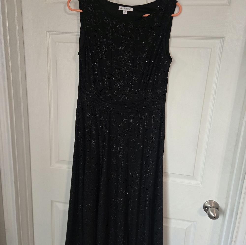 NorthStyle Black Glitter Dress Formal Evening Wear